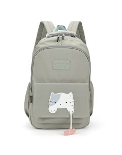 Рюкзак школьный Cat07 для девочки зеленый Rafl