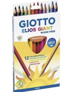 Набор цветных карандашей Elios Giant 12 цветов Giotto