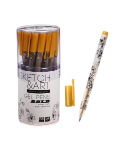 Ручка гелевая SKETCH ART UniWrite GOLD 0 8 мм золотой 2 шт Nobrand