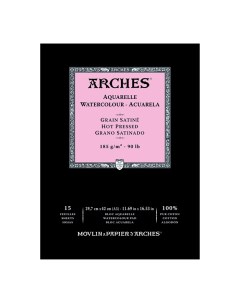 Альбом для акварели 29 7х42 см белый натуральный 15 л Arches