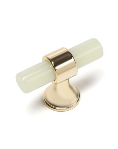 Ручка кнопка pk106 d 12 мм пластик цвет фосфор золото Cappio