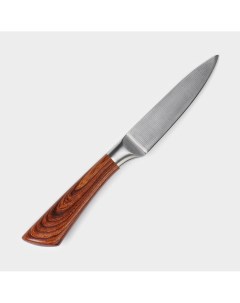 Нож для овощей кухонный доляна forest лезвие 9 5 см цвет коричневый Nobrand