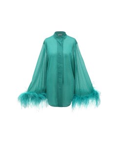 Блузка с отделкой перьями Oseree