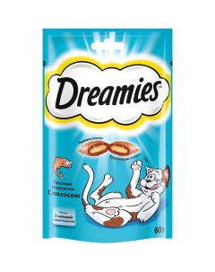 Лакомство Лакомые подушечки с лососем 60г Dreamies