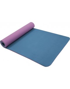 Коврик для йоги и фитнеса 183 61 0 6 TPE двухслойный фиолетовый голубой Bradex