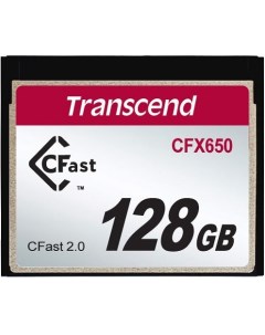 Карта памяти 128GB TS128GCFX650 CFast 2 0 370 Mb s 510 Mb s 4K Transcend