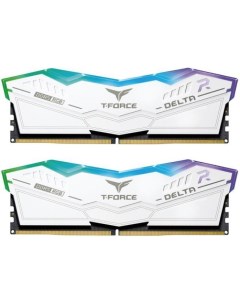 Модуль памяти DDR5 32GB 2 16GB FF4D532G6000HC38ADC01 T Force Delta RGB white PC5 48000 6000MHz CL38  Team group