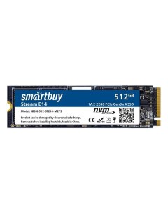 SSD накопитель Smartbuy Stream E14 512GB TLC NVMe PCIe3 SBSSD512 STE14 M2 Stream E14 512GB TLC NVMe 