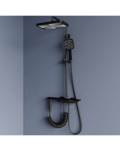 Душевая система Shower Panels SP 35B 51140135 04 с термостатом Черная матовая Rgw