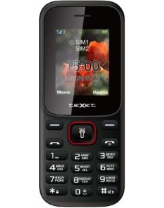 Мобильный телефон TM 128 черный красный Texet