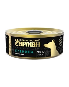 Golden Line Влажный корм консервы для собак с олениной 100 гр Четвероногий гурман