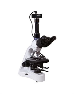 Микроскоп MED D10T цифровой биологический 40 1000x на 4 объектива белый Levenhuk