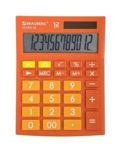 Калькулятор Ultra 12 Rg 12 разрядный оранжевый Brauberg