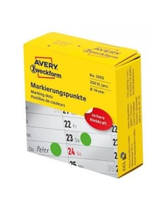 Этикетки 3855 универсальная 70г м2 зеленый 250шт Avery zweckform