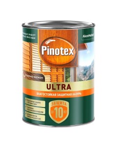Пропитка Ultra для древесины влагостойкая защитная лазурь белая 0 9 л Pinotex