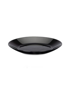 Тарелка десертная стекло 18 см круглая Lillie V0463 черная Luminarc