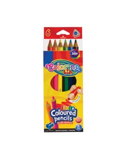 Набор карандашей цветных JUMBO 6 цветов точилка Colorino