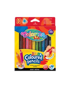Набор карандашей цветных JUMBO mini 10 цветов с точилкой Colorino
