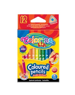 Набор карандашей цветных mini 12 цветов треугольные Colorino