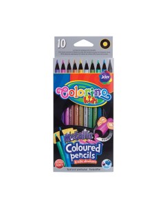 Набор карандашей цветных Metallic 10 цветов Colorino