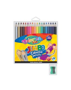 Набор карандашей цветных JUMBO 18 цветов с точилкой Colorino