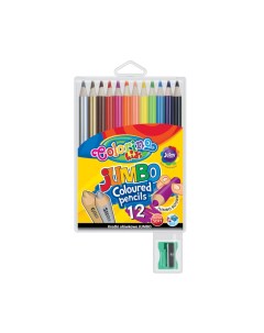 Набор карандашей цветных JUMBO 12 цветов с точилкой Colorino