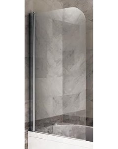 Шторка на ванну 75х140 L профиль хром стекло прозрачное Radomir