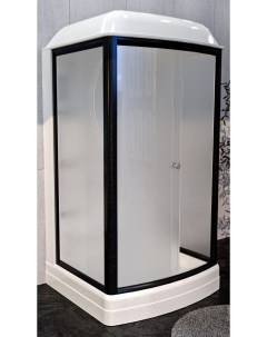 Душевая кабина Диана 108х118 профиль черный стекло матовое с гидромассажем Radomir