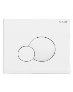 Кнопка смыва Globe белая глянцевая Siamp