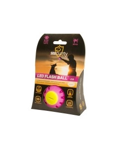 Игрушка для собак интерактивная Мяч светящийся розовый 6 3см Бельгия Duvo+
