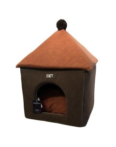 Лежак домик для животных DogBed коричневый 43х42х58см Италия Anteprima