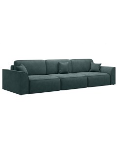 Прямой диван Хилтон Макси 94 120 см Пружинный блок Двуспальные Жесткие Зеленый 355 Ширина 350 см Первый мебельный