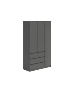 Распашной шкаф Охта Лайт 210 50 см Прямые Серый 120 см Петровская мебель