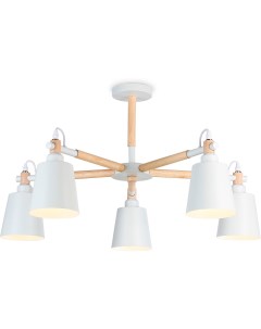 Люстра потолочная с арматурой из дерева на штанге Traditional TR82208 Ambrella