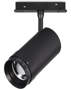 Магнитный трековый светильник ZOOM Черный LED 1 20W 48V St-luce