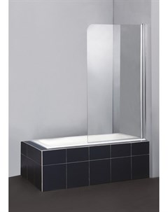 Шторка для ванны Sela SELA V 1 80 140 C Cr прозрачное стекло Belbagno