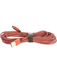Кабель Micro USB USB 3м белый красный U4804 30010757 Perfeo