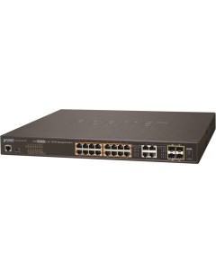 Коммутатор IPv6 IPv4 16 Port Managed 60W Ultra PoE Gigabit Ethernet Switch 4 Po Planet
