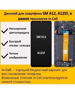 Дисплей Samsung A12 для смартфона Samsung A12 черный Telaks