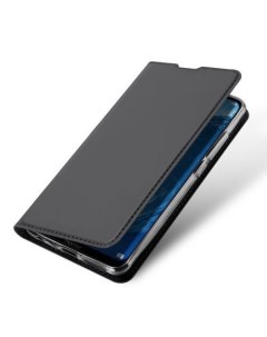 Чехол книжка для Samsung Galaxy A70 A70S DU DU боковой серый X-case