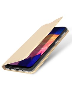 Чехол книжка для Samsung Galaxy A10 M10 2019 DU DU боковой золотой X-case