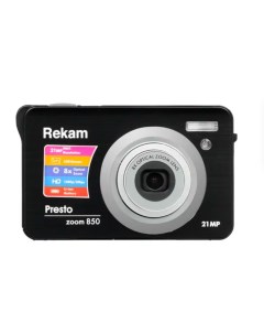 Фотоаппарат компактный Presto zoom 850 bl черный Rekam