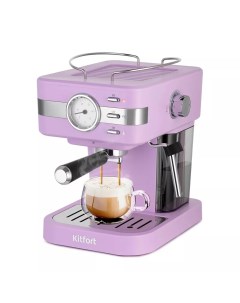 Рожковая кофеварка КТ 7258 фиолетовая Kitfort