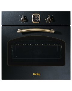 Встраиваемый электрический духовой шкаф OKB 460 RN черный золотистый Korting
