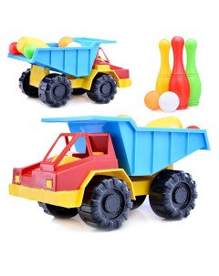 Автомобиль MK 3 277 Грузовик Карьерный с кеглями красный Maksi kids