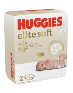 Подгузники Elite Soft 2 4 6 кг 20 шт Huggies