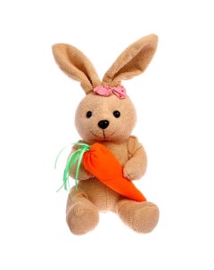 Мягкая игрушка Кролик с морковкой 20 см виды МИКС Nobrand