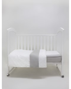 Комплект постельного белья для новорожденноых COZY серый поплин Rant basic