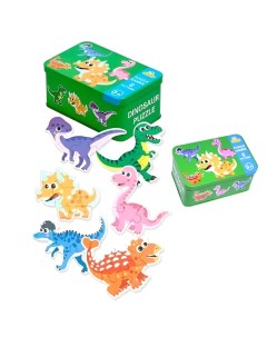 Пазл деревянный Puzzle dino для малышей Динозавры 6 в наборе Belvedere kids