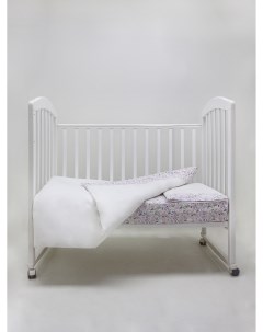 Комплект постельного белья для новорожденных Flamingo розовый поплин Rant basic